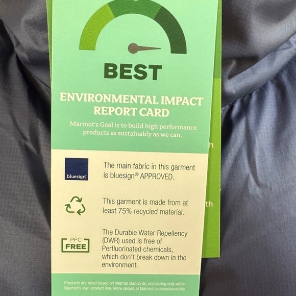 MARMOT Men’s Guides Down Hoody 700-Fill Lightweight Puffer Jacket Hooded Blue XL - Picture 3 of 7